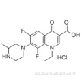 3-Chinolincarbonsäure, 1-Ethyl-6,8-difluor-1,4-dihydro-7- (3-methyl-1-piperazinyl) -4-oxo-CAS 98079-51-7